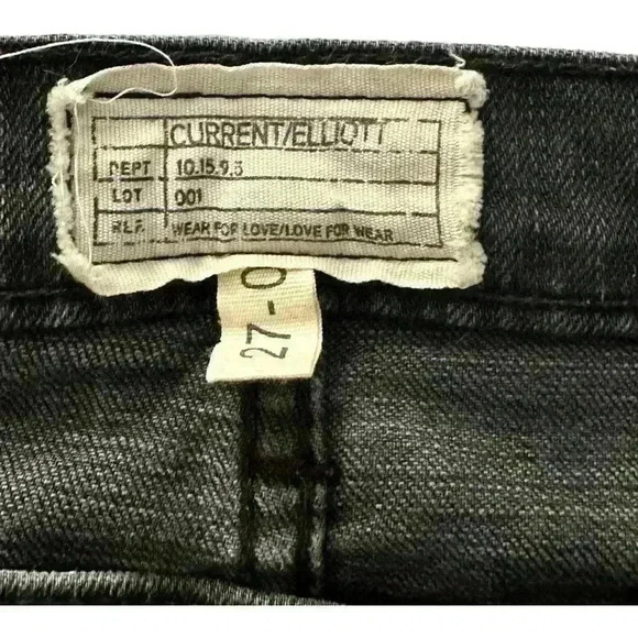 Current/Elliot Distressed Faded Black Skinny Jeans Women’s 27 - Picture 6 of 9